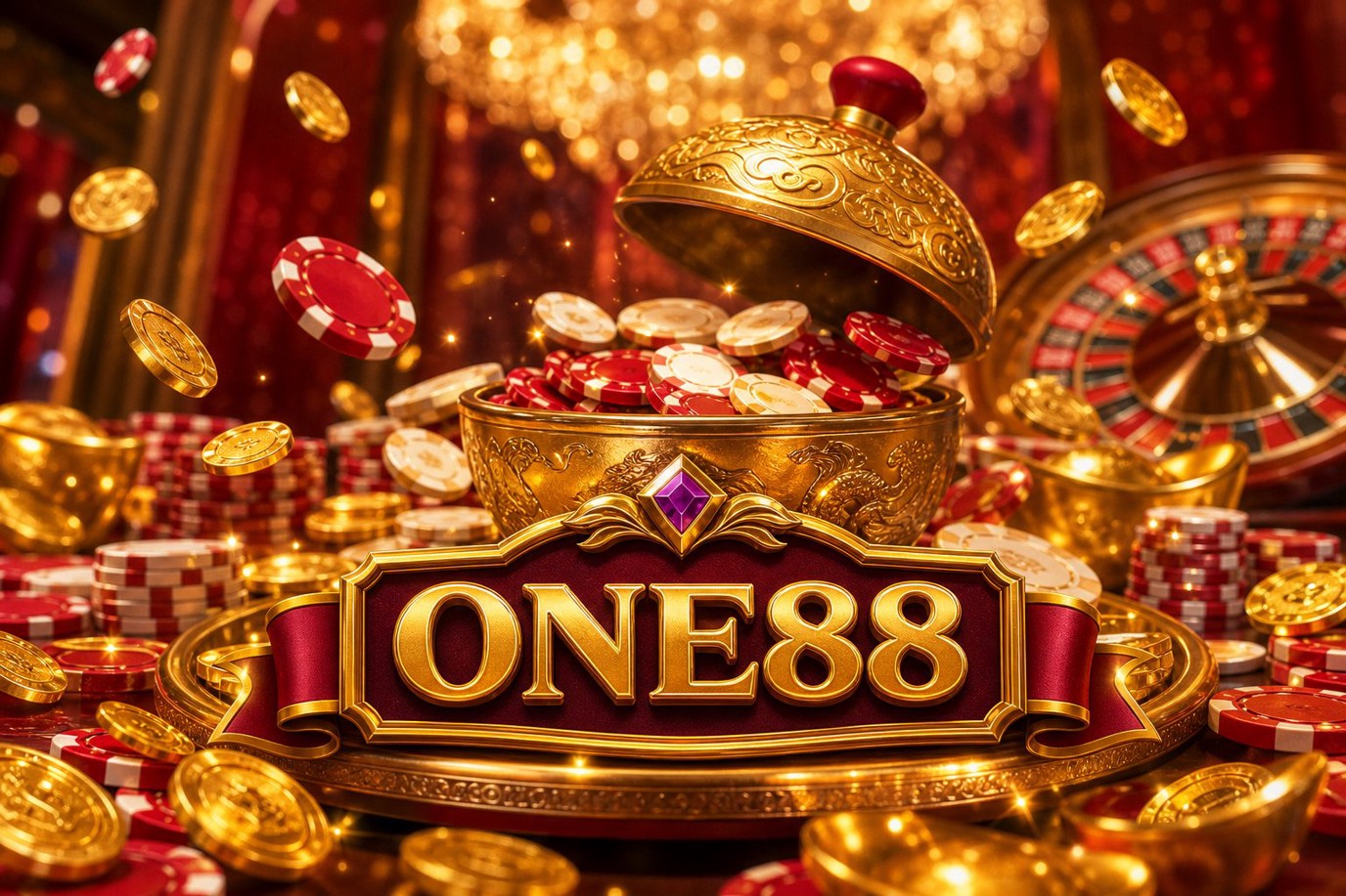 Màn hình sự kiện Fortune Gems 2 ONE88 với thưởng điểm danh hằng ngày